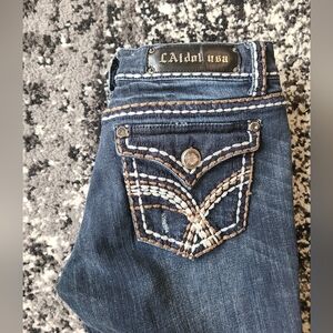 L.A. idol Women's Straight-Leg Jeans - Dark Blue Wash